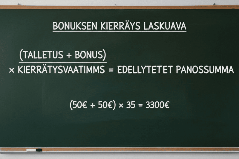 Miten nettikasinobonus lasketaan?
